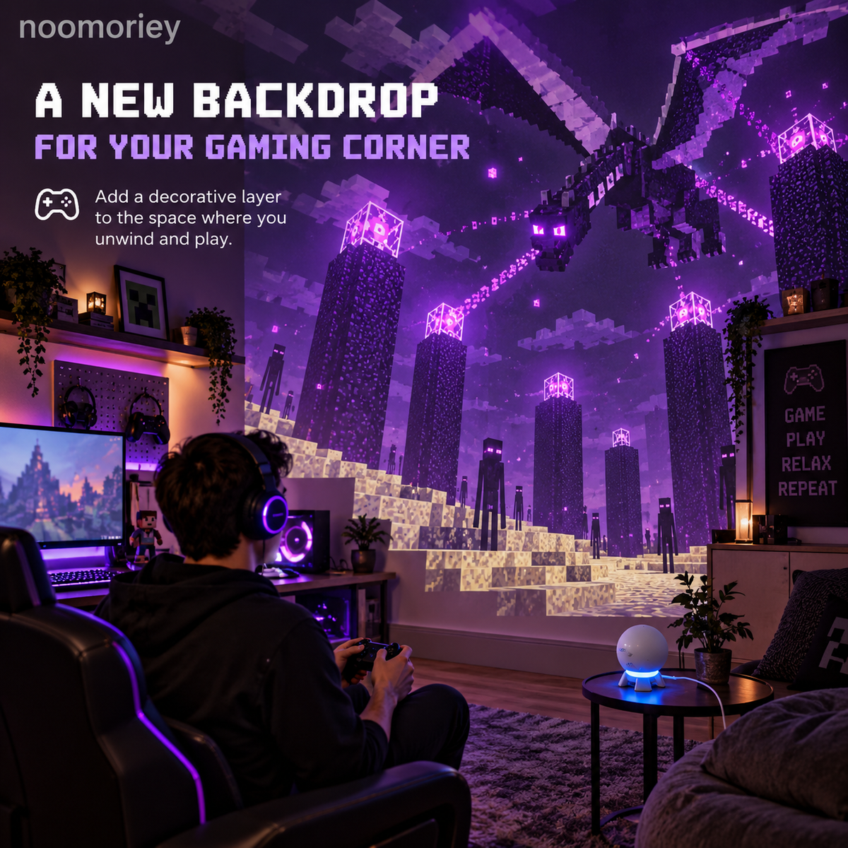🔥Hot Sale🎮 Pixel Fantasy Scene Projector – Ambient Decor for Gaming Rooms