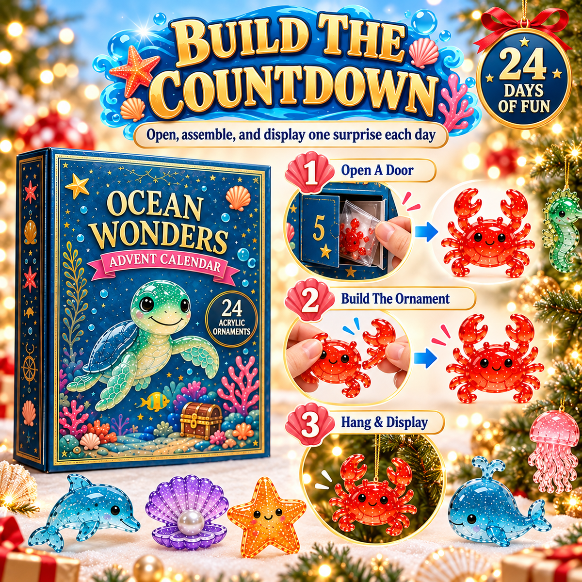 🎁CHRISTMAS KICKOFF 40% OFF - 🌊Turtle Sea Wonder Advent Calendar 2026