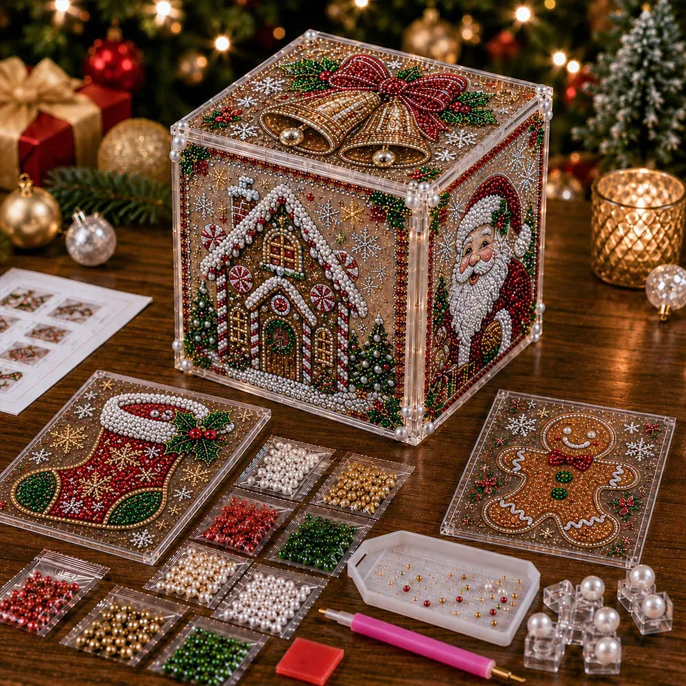 🎄✨3D Christmas Diamond Painting Gift Box DIY Kit
