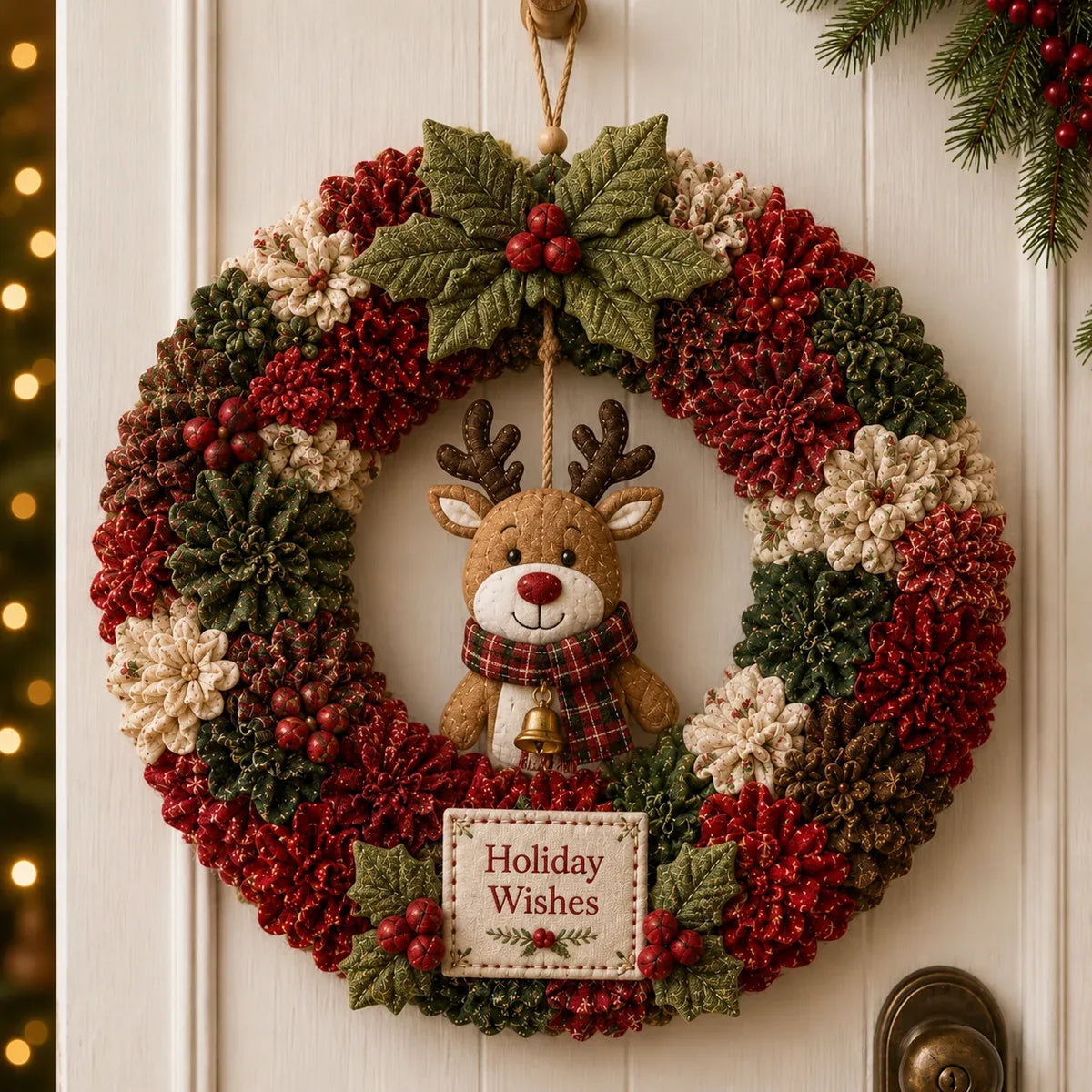 🎄 Christmas 3D Fabric Poke Wreath DIY Kit ✨