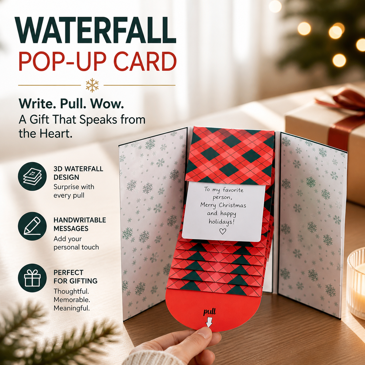 Creative Christmas Waterfall Gift Card Booklet