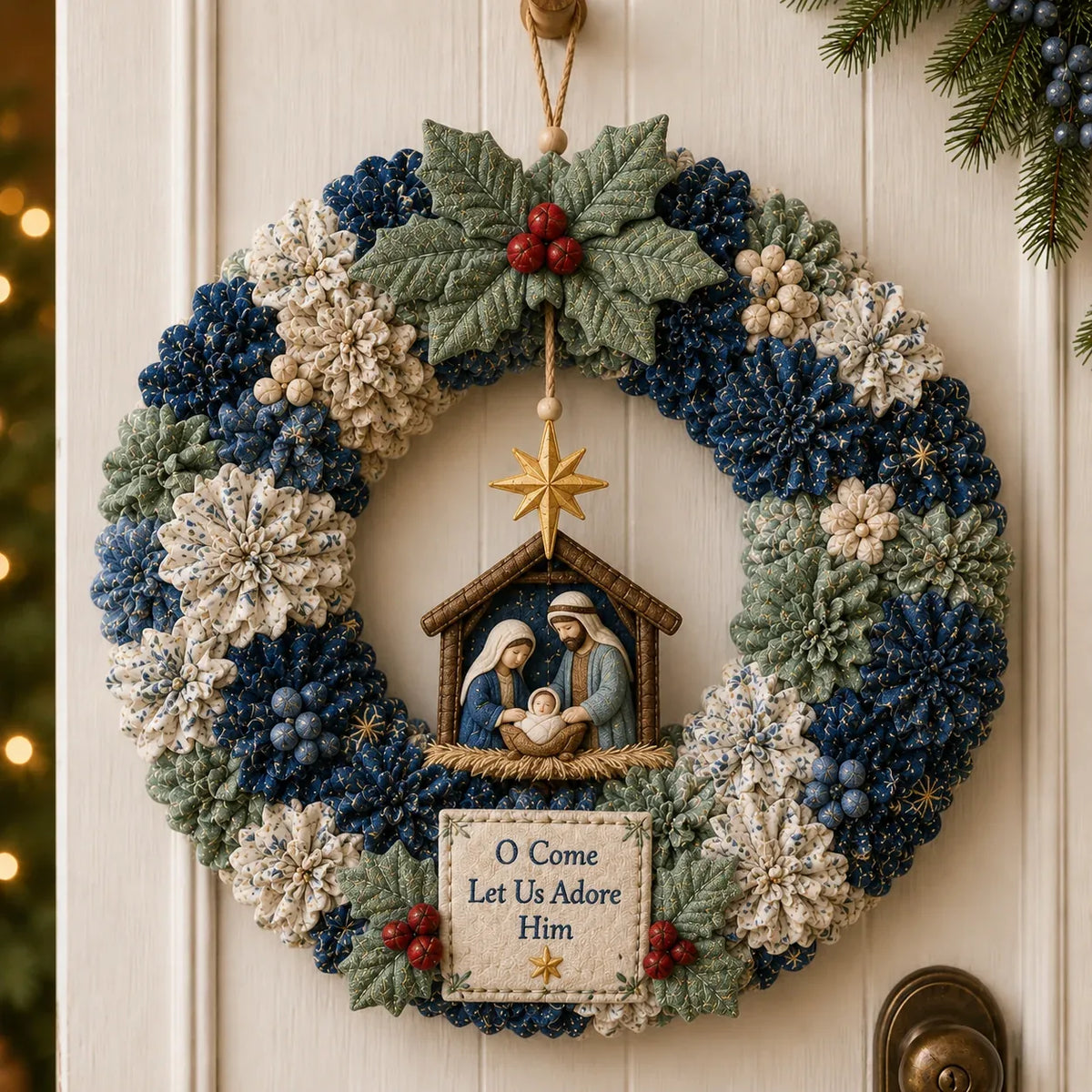 🎄 Christmas 3D Fabric Poke Wreath DIY Kit ✨
