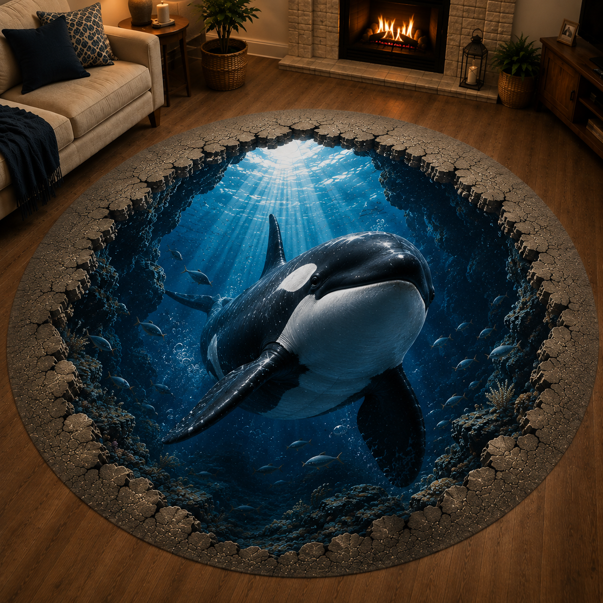 Ocean Portal Illusion Rug - 🌊A Realistic 3D Ocean World Beneath Your Feet