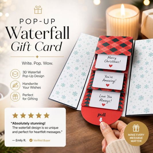 🥳OFERTA ESPECIAL 2026🥳💞¡MÁS DE 50 MIL VENDIDOS! 🎁Libreta creativa de tarjetas de regalo navideñas en cascada