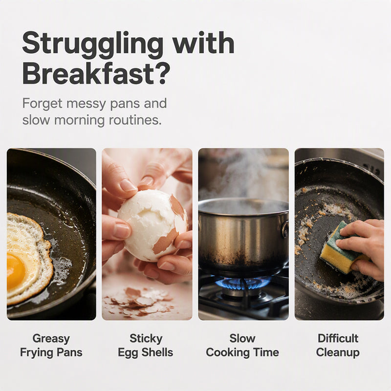 🥚Microwave Egg Poacher with Lid & Handle