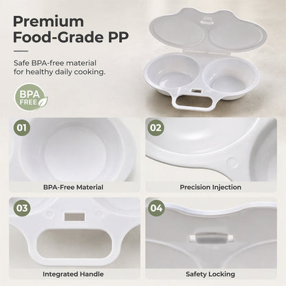 🥚Microwave Egg Poacher with Lid & Handle