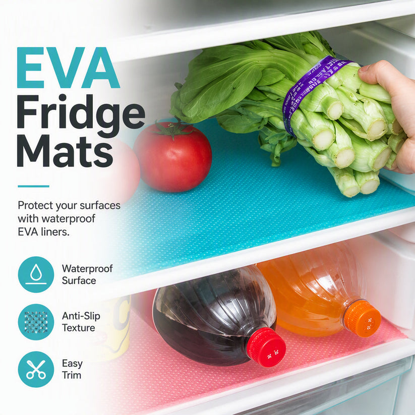 Waterproof Fridge Shelf Liners – Non-slip, easy-clean & food-safe – Keeps fridge shelves fresh & organized
